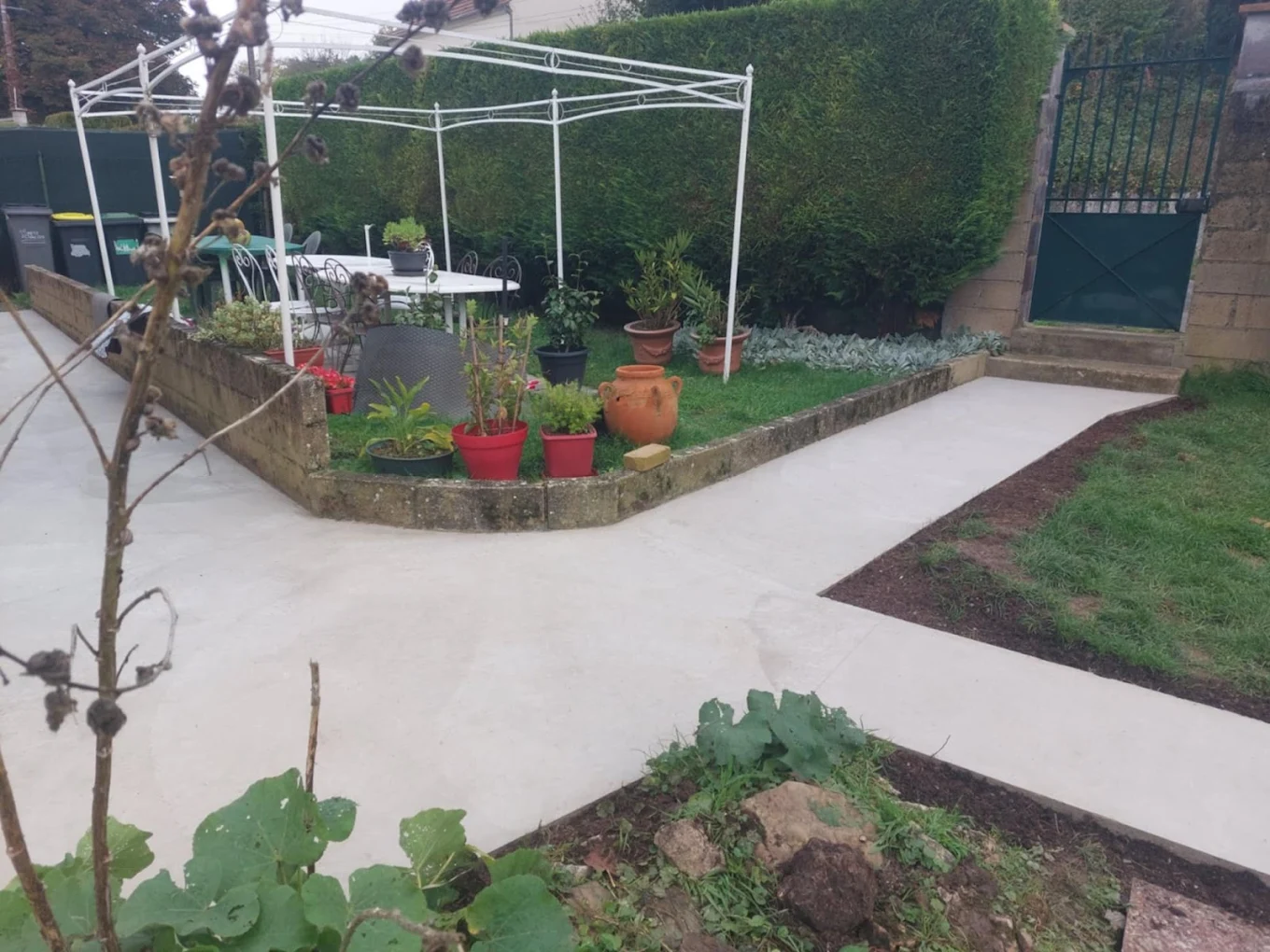 Terrassement et chemin